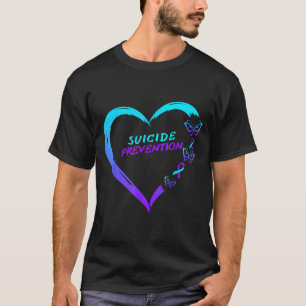 Heart Butterfly Suicide Prevention Awareness  T-Shirt