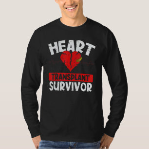 Heart Bypass Heart Transplant Survivor Open Heart T-Shirt