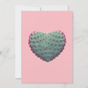 Heart Cactus Holiday Card