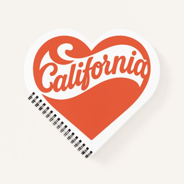 Heart California Spiral Notebook (Front)