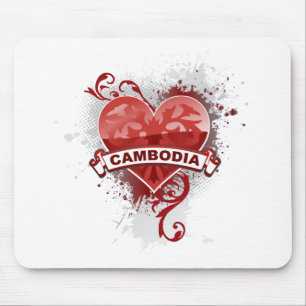 Heart Cambodia Mouse Pad