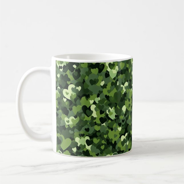 Heart Camouflage Coffee Mug (Left)