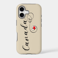 Heart Canada Cell Phone Case, Canadian Flag