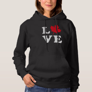 Heart Canada Day Maple Leaf I Love You Canada 1 Hoodie