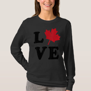 Heart Canada Day   Maple Leaf I Love You Canada T-Shirt