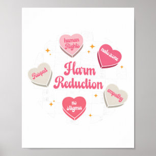 Heart Candy Harm Reduction Overdose Awareness Vale Poster