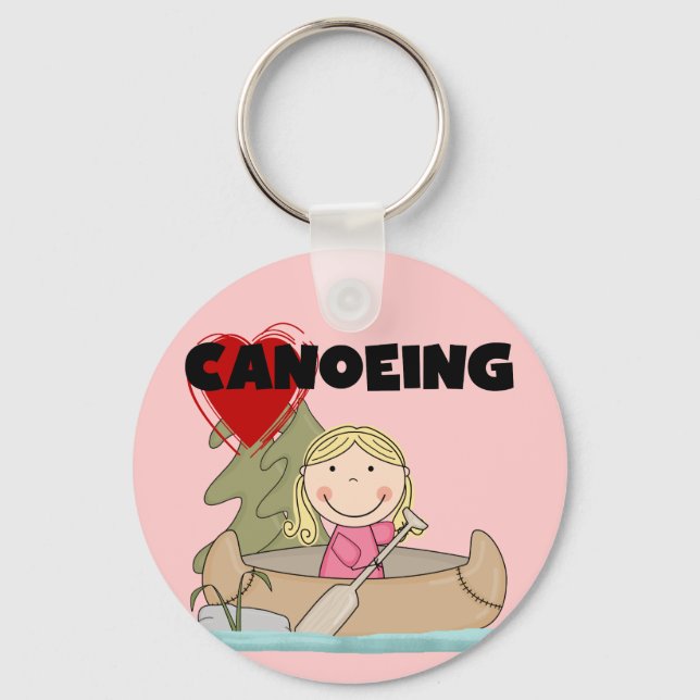 Heart Canoeing Tshirts and Gifts Key Ring (Front)
