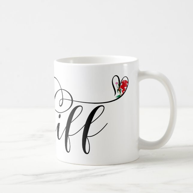 Heart Cardiff Flag, Caerdydd, Wales Coffee Mug (Right)