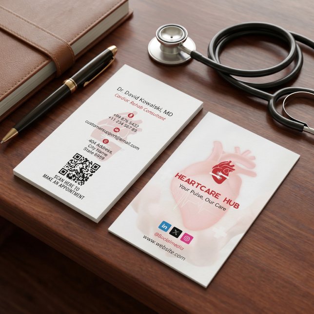 Heart Care Business | Simple Red Card (Creator Uploaded)