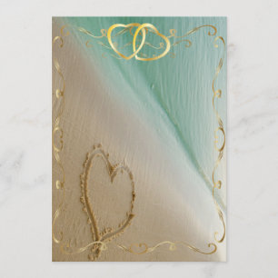 Heart Carved In The Sand Invitation4 Invitation