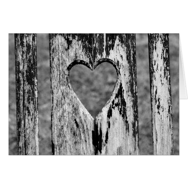 Heart Carved Wooden Chair Back (Front Horizontal)