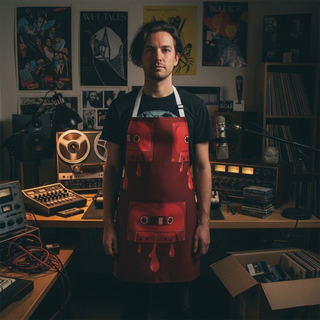 Heart Cassette Tape with Melting Drips Apron (Creator Uploaded)