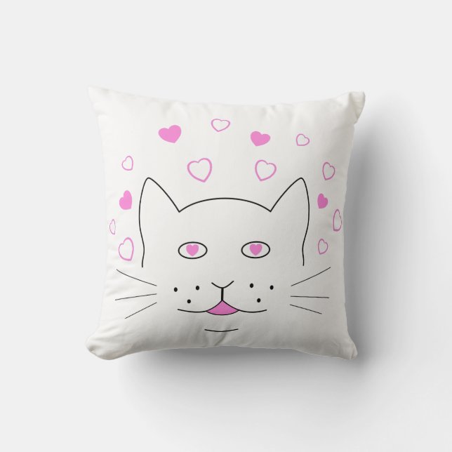 Heart cat cushion (Front)
