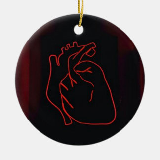 Heart ceramic tree decoration