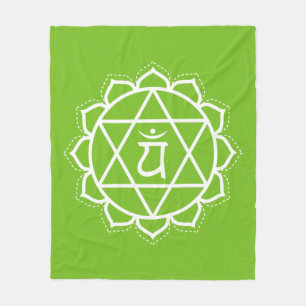Heart Chakra   Anahata   Green Meditation Fleece Blanket