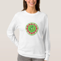 Heart Chakra Anahata Long Sleeve T-Shirt, White