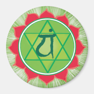 Heart Chakra Anahata round magnet
