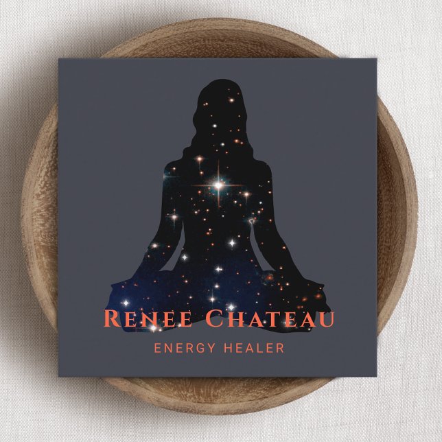 Heart Chakra, Energy Healer Square Business Card (Creator Uploaded)