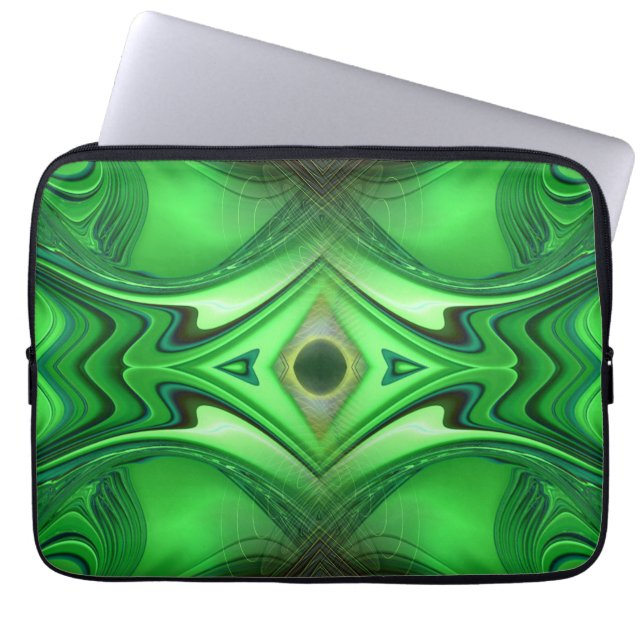 Heart Chakra Energy Repeat Pattern Laptop Sleeve (Front)