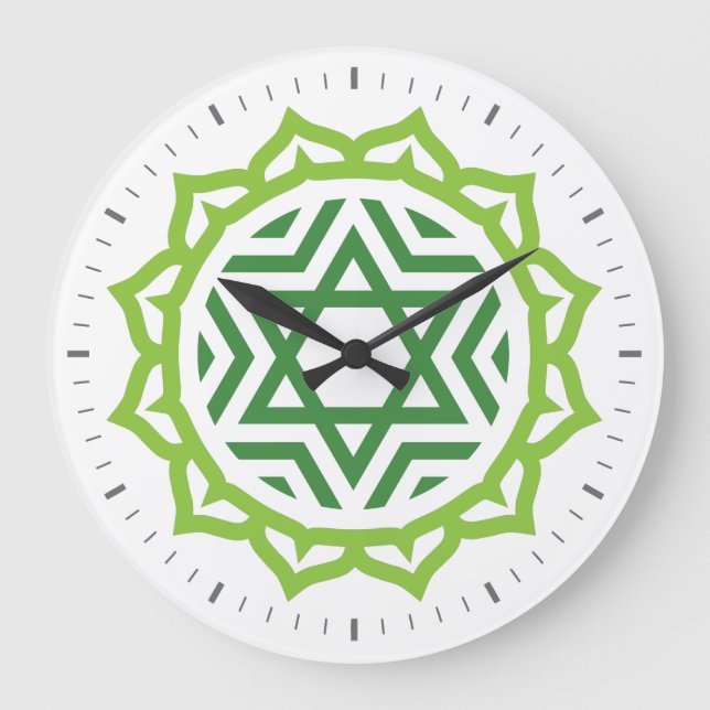 Heart Chakra Energy Wall Clock (Front)