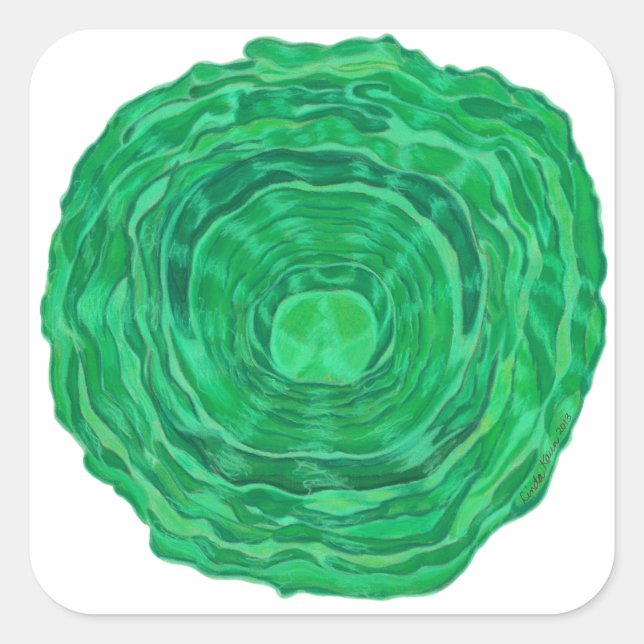 Heart Chakra Healing Art - #3 Square Sticker (Front)