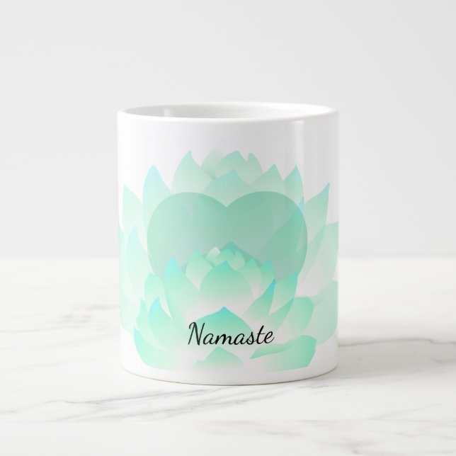 Heart Chakra Lotus Namaste Mug (Front)