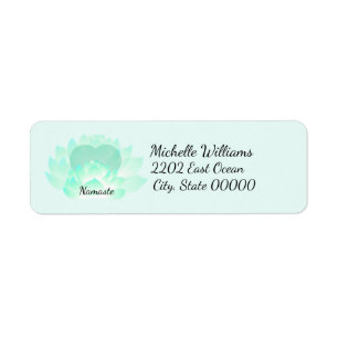 Heart Chakra Lotus Namaste Return Address