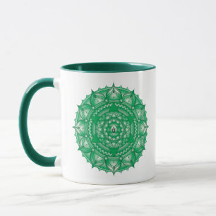 Heart Chakra Mandala Two Tone Mug