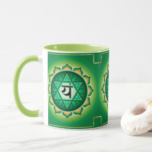 Heart Chakra Pattern Print Design Mug