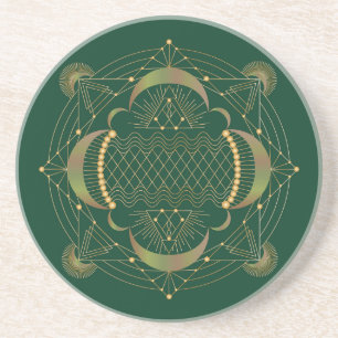 Heart Chakra Shadow Mandala Coaster