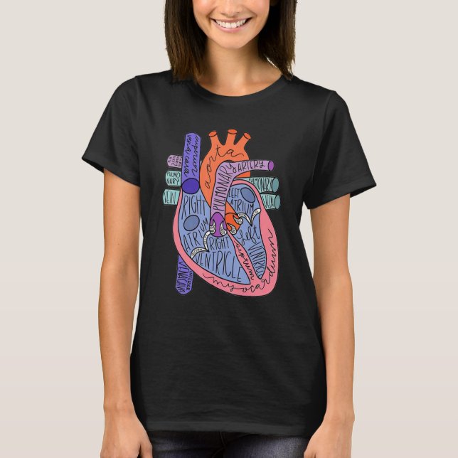 Heart Chambers Illustration T-Shirt (Front)