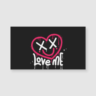 heart character with dead eyes and smile sprayed