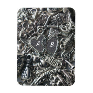 Heart charms magnet