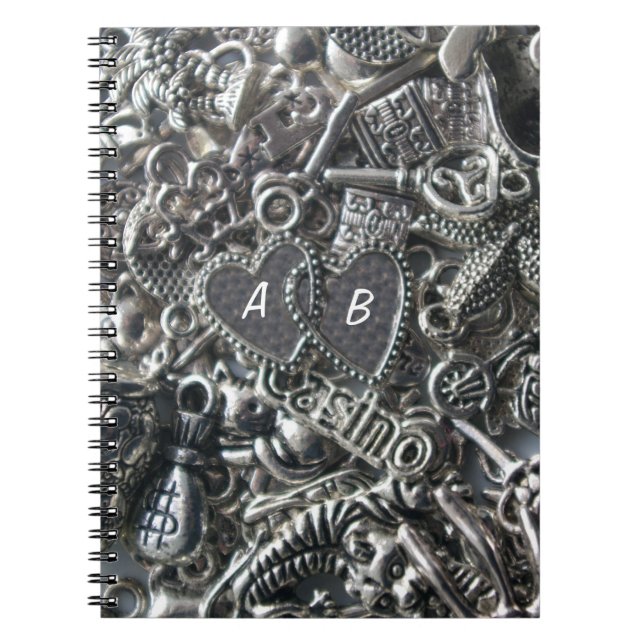 Heart charms spiral notebook (Front)