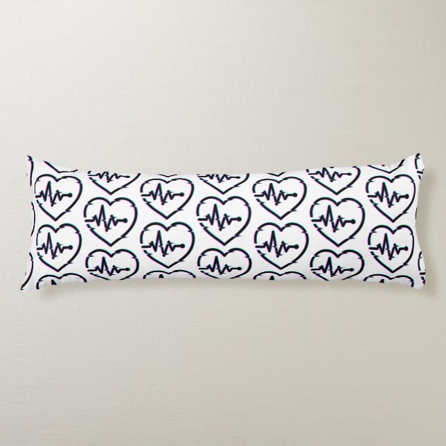 Heart Check Body Pillow (Front)