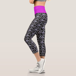 Heart Check High Waisted Yoga Capris