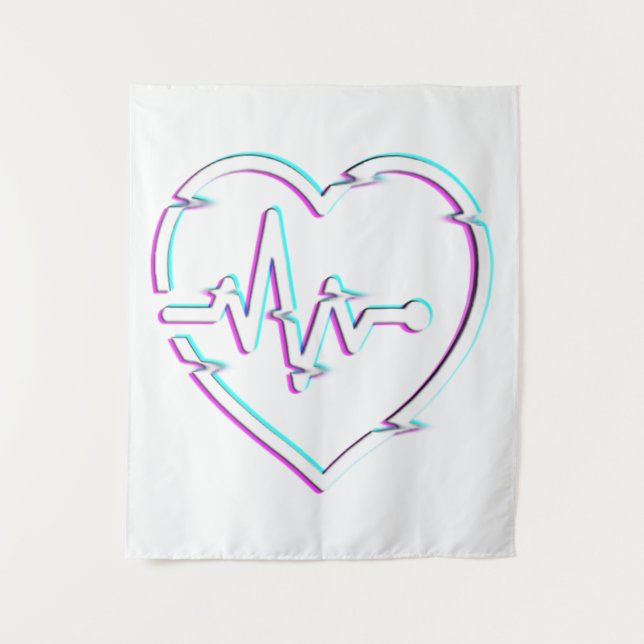Heart Check Wall Tapestry (Front)