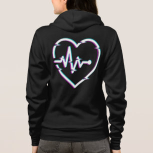 Heart Check Women's Bella+Canvas Full-Zip Hoodie