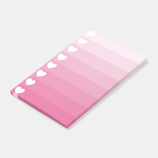 Heart Checklist Pink Post-it Note Pad