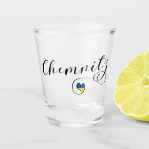 Heart Chemnitz, I Love Chemnitz, Germany Shot Glass