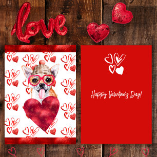Heart Chihuahua Dog Lover Valentine Gift Holiday Card
