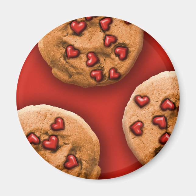 Heart Chip Cookie Magnet (Front)