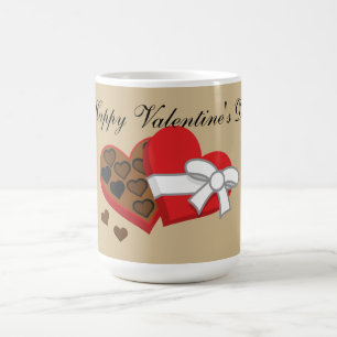 Heart Chocolate Gift Box - Valentine's   Add Text Coffee Mug