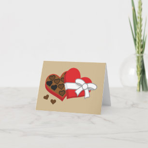 Heart Chocolate Gift Box - Valentine's Day Card