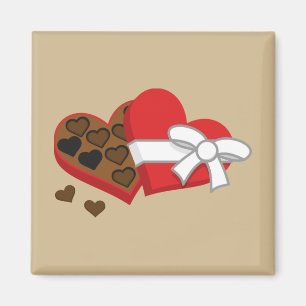 Heart Chocolate Gift Box - Valentine's Day Magnet