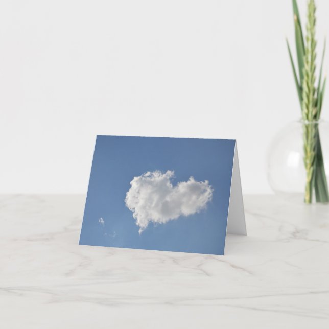 Heart Cloud Blank Note Card (Front)