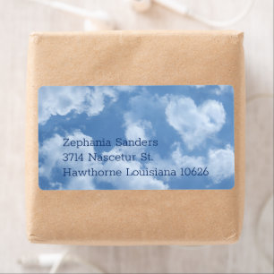 Heart Cloud Sky Cute Modern Blue Custom Wedding