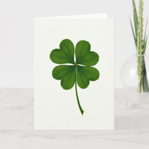 Heart Clover Luck Art Card