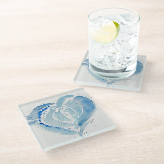 Heart Coaster Blue
