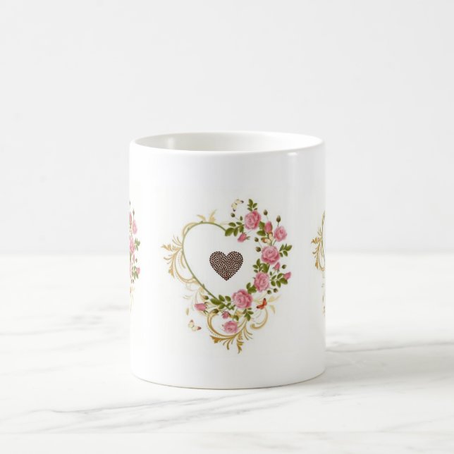 Heart Coffee Bean Shaped Mug (Center)